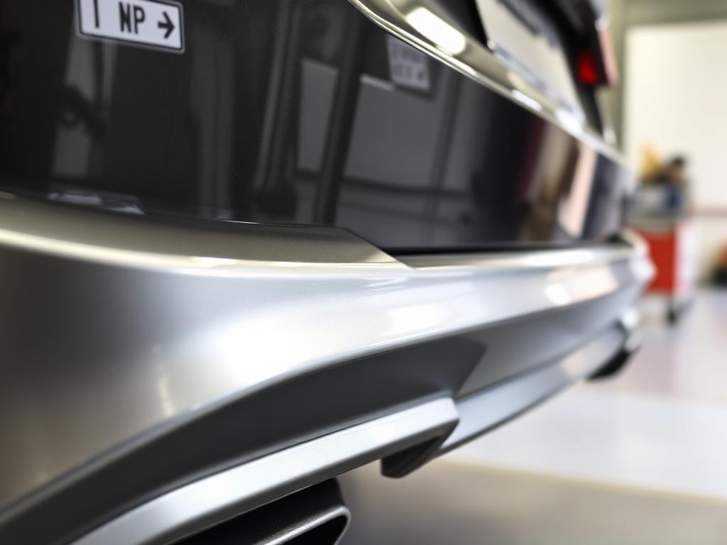 Silver car scratch after repair